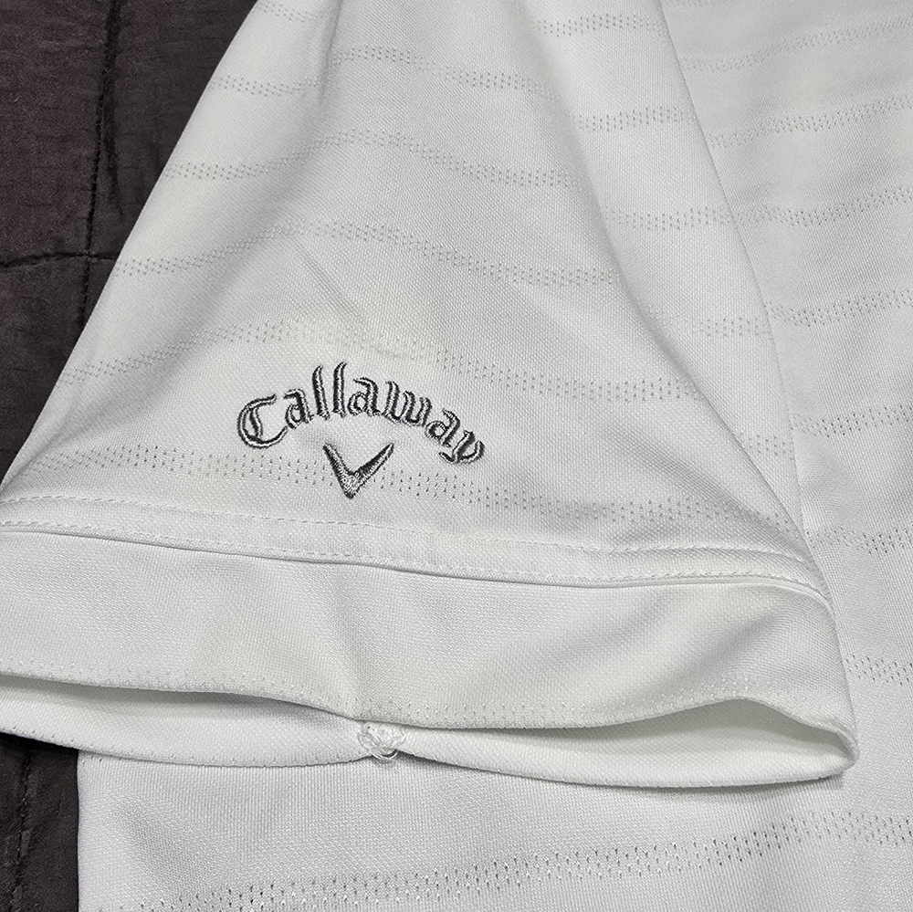 Callaway Men's Basic Short Sleeve Opti-Vent Open Mesh Polo Golf Shirt Size Large - Picture 6 of 9